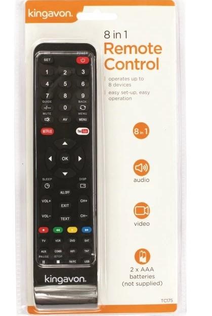 Universal Remote TV Control 8-IN-1 For All Devices Replacement Controller AAA Universal Remote TV Control 8-IN-1 For All Devices Replacement Controller AAA